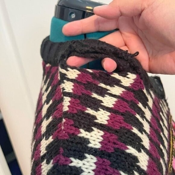 Zara Jacquard Chunky Cable Knit  Cropped Pocket Button Winter Cardigan Sweater - Picture 10 of 12